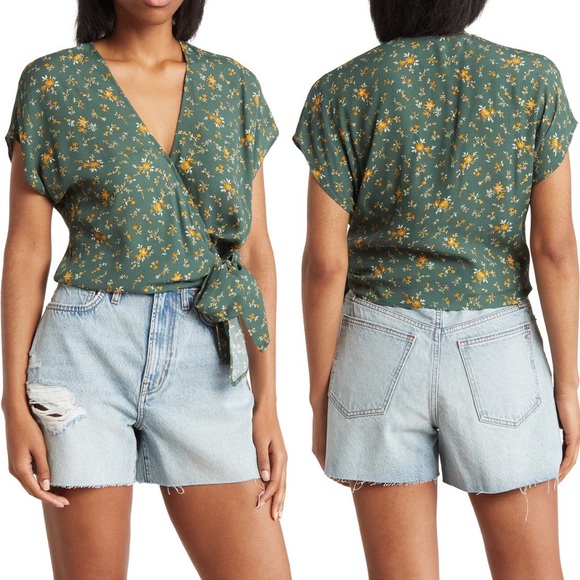 Madewell Sash Tie Wrap Top - Picture 6 of 7